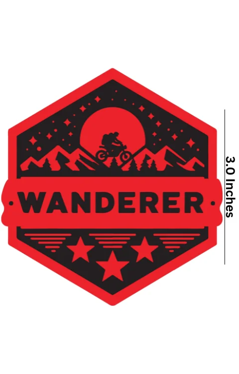 Wanderer Universal Sticker | Printed In Premium Gloss Vinyl With FPF(Fade Protection Film), Water Proof, Precut Sticker, Pack Of 1
